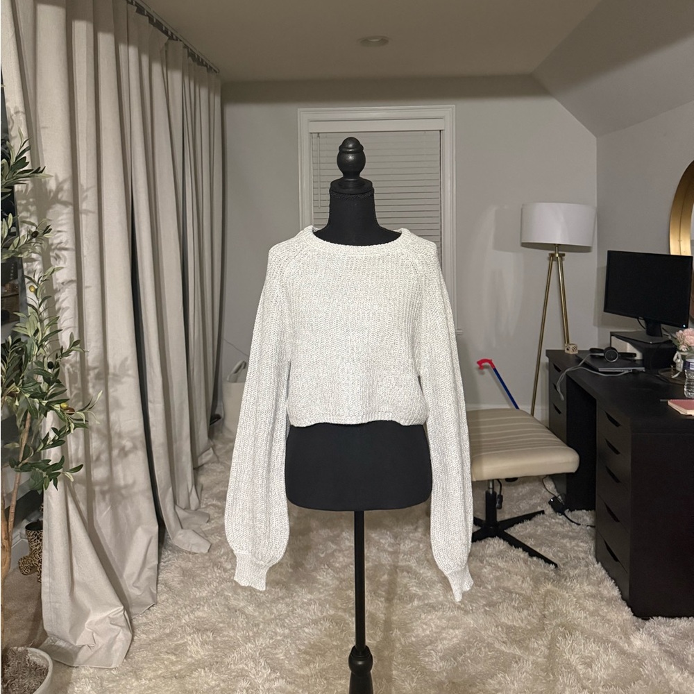 Grey Cropped Sweater